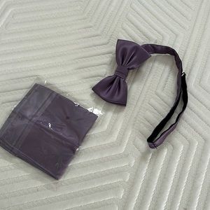 Purple bowtie & pocket square
